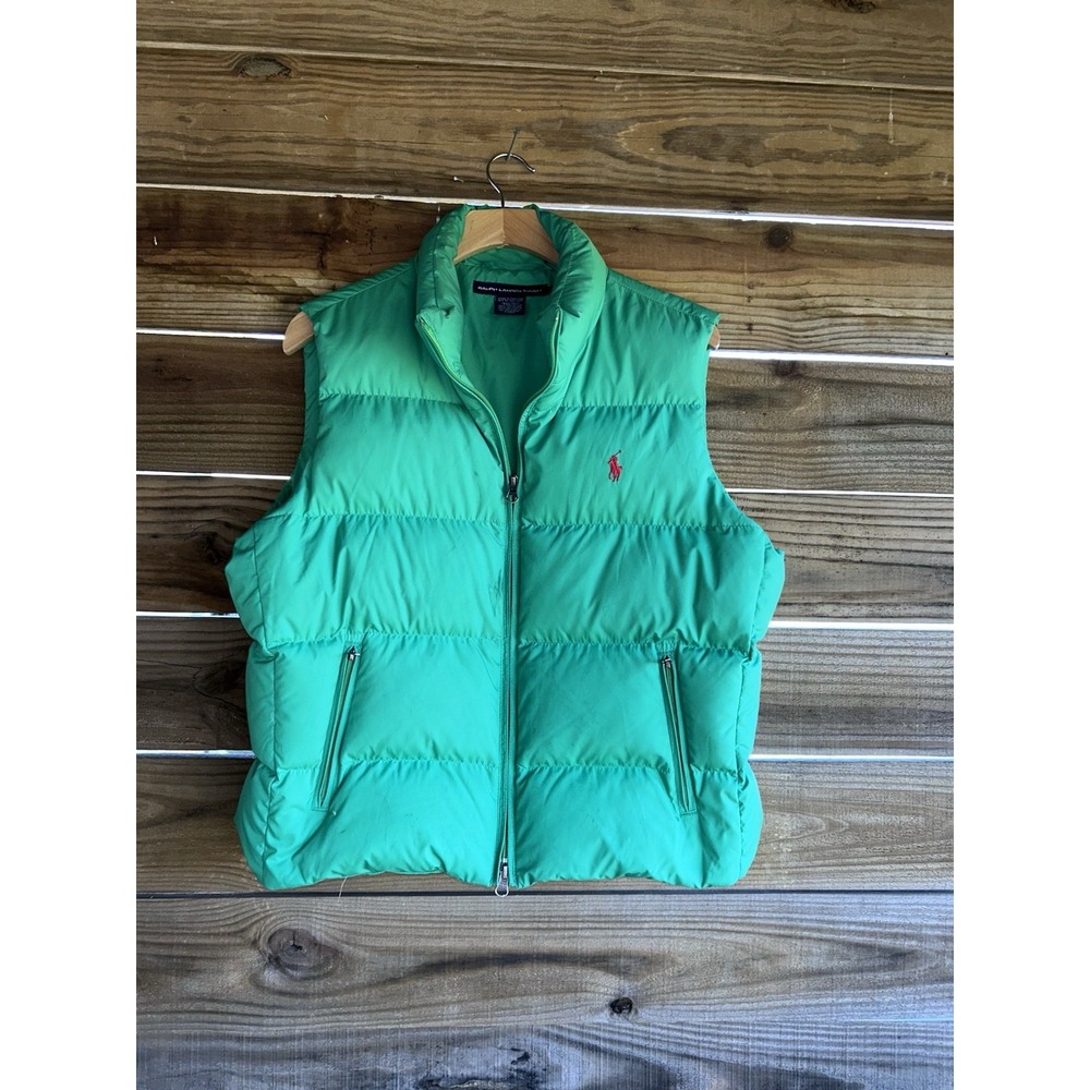 Vintage Polo Ralph Lauren puffer vest women's large green